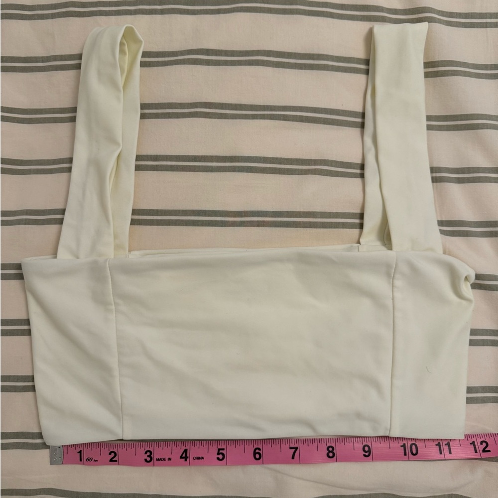 Alohas The Square Bikini Top in Ivory Size Small